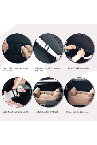 Scaun Auto Pentru Animale Husa Detașabilă Negru Cu Gri Material Sintetic 60*50*30cm 