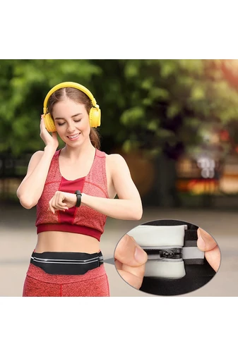 Borsetă Sport Impermeabilă Neagră Cu Bandă Reflectorizantă Anti-Furt Bonluo Unisex