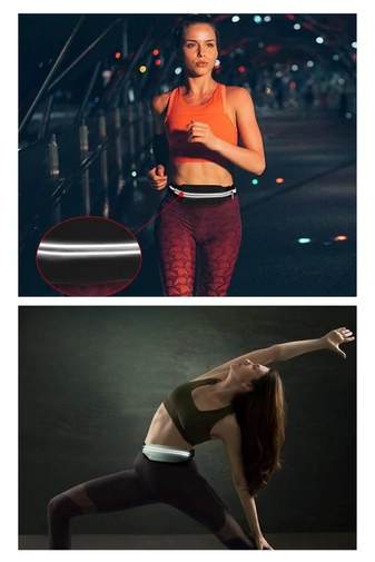 Borsetă Sport Impermeabilă Neagră Cu Bandă Reflectorizantă Anti-Furt Bonluo Unisex