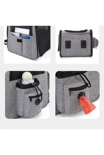 Rucsac Extensibil Pentru Animale De Companie Albastru Confort Bonluo 54*41*34 cm