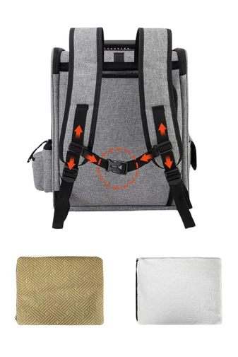 Rucsac Extensibil Pentru Animale De Companie Albastru Confort Bonluo 54*41*34 cm