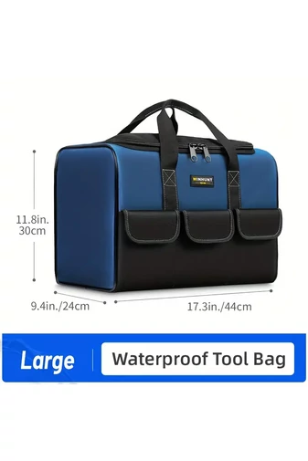Geantă Pentru Scule Albastră Material Oxford Rezistent Cu Bază Întărită Și Deschidere Largă 44*24*30cm