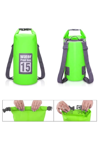 Set Sac Etanș Portabil Galben Și Husă Telefon Bonluo Unisex Ideal Pentru Plajă, Pescuit 15L 