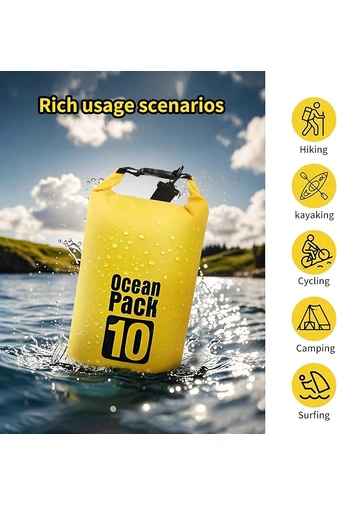 Sac Impermeabil Etans Multifuncțional 15L Negru Bonluo 500D PVC Cu O Singură Bretea