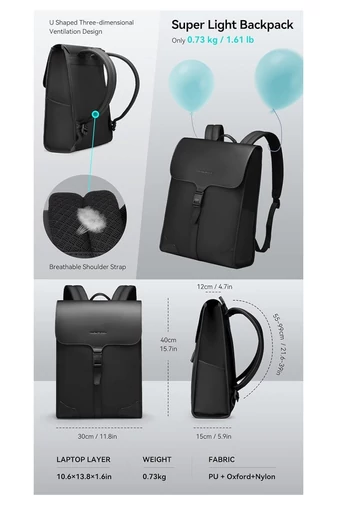 Rucsac Elegant Unisex Rezistent Din Piele PU Impermeabil Mark Ryden Ușor Design Modern 40*30*15cm