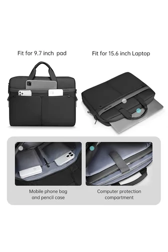 Geantă Laptop Mark Ryden Negru 15.6&quot; Din Material Oxford Impermeabilă Extensibilă Curea Atașare Troler