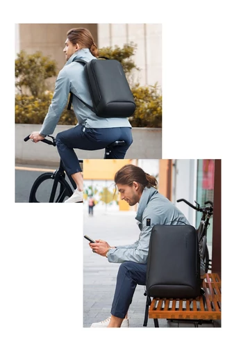 Rucsac Business Antifurt Gri Mark Ryden Oxford Durabil Port USB 42*30*11 cm Compartiment Laptop 15.6&quot;