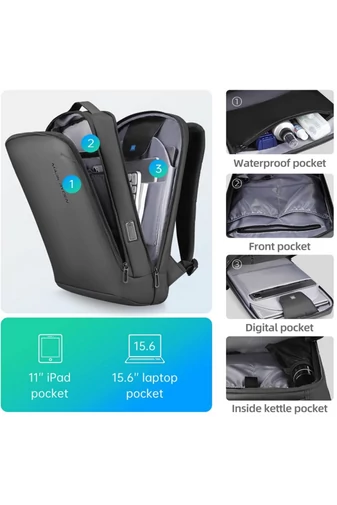 Rucsac Business Antifurt Negru Mark Ryden Oxford Durabil Port USB 42*30*11 cm Compartiment Laptop 15.6&quot;