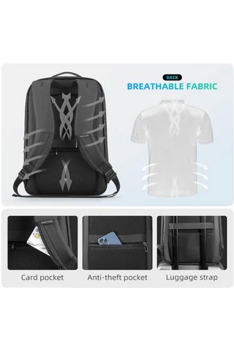Rucsac Business Antifurt Negru Mark Ryden Oxford Durabil Port USB 42*30*11 cm Compartiment Laptop 15.6&quot;