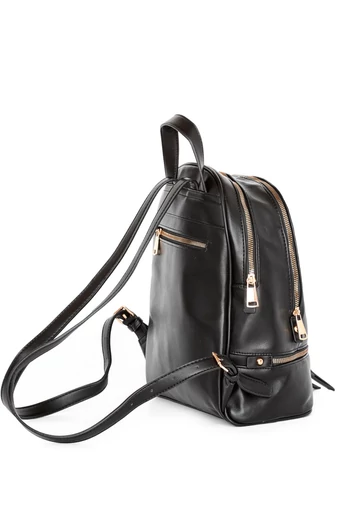 Rucsac Damă Elegant Negru Cu Multiple Compartimente Bonluo 30*27*11 Din PU