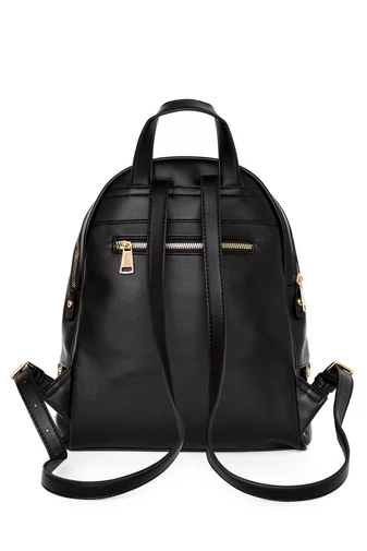 Rucsac Damă Elegant Negru Cu Multiple Compartimente Bonluo 30*27*11 Din PU