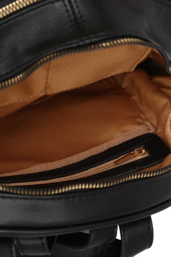 Rucsac Damă Elegant Negru Cu Multiple Compartimente Bonluo 30*27*11 Din PU