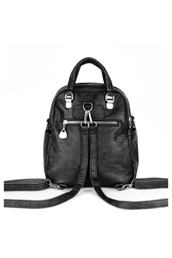 Bonluo Rucsac/ Geanta Crossbody Neagră Din Imitație De Piele Dimensiuni 26*24*12cm