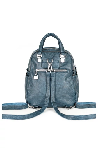 Bonluo Rucsac/ Geanta Crossbody Albastru  Din Imitație De Piele Dimensiuni 26*24*12cm