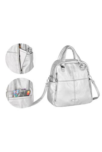 Bonluo Rucsac/ Geanta Crossbody Neagră Din Imitație De Piele Dimensiuni 26*24*12cm