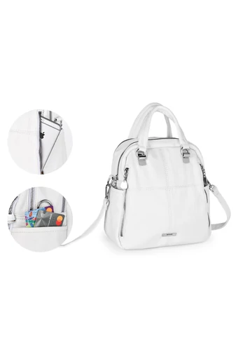 Bonluo Rucsac/ Geanta Crossbody Neagră Din Imitație De Piele Dimensiuni 26*24*12cm