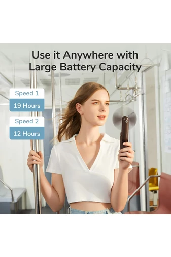 Ventilator Portabil Maro Pliabil F8X 3-în-1 Cu Baterie Externă Și Lanternă 4000mAh, USB-C