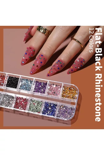 Set Nail Art Complet Pensule, Paiete, Autocolante, Strasuri Și Folii Pentru Manichiură Creativă