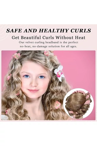 Set Cadou Pentru Bucle Roz Fără Căldură Bentită De Coafat Pentru Onduleuri Naturale