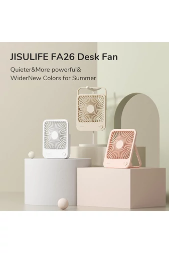 Ventilator Portabil Ultra-Subțire Alb 4 Trepte De Viteză Design Pliabil 2000mAh Silentios