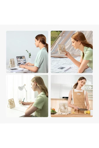 Ventilator Portabil Ultra-Subțire Kaki 4 Trepte De Viteză Design Pliabil 2000mAh Silentios