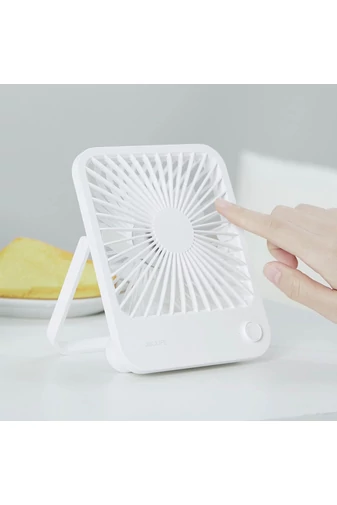 Ventilator Portabil Ultra-Subțire Alb 4 Trepte De Viteză Design Pliabil 2000mAh Silentios