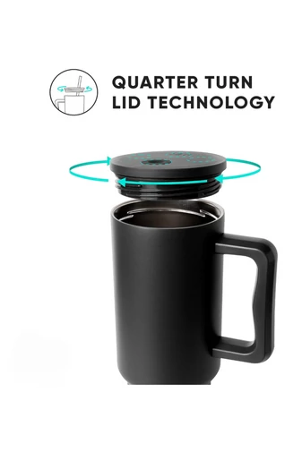Cană Termică 1200 ml Kaki Cu Pai Mâner Ergonomic Și Capac Cu Închidere Rapidă Ideal Pentru Mașină
