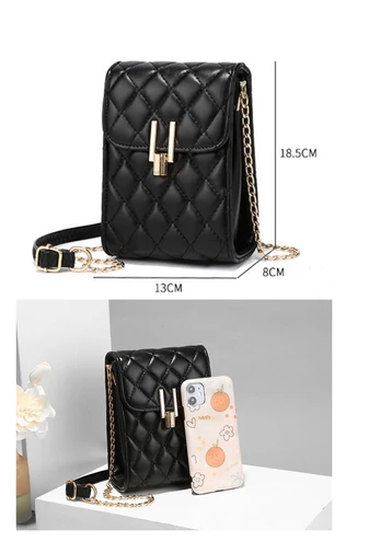 Geantă De Umăr Damă Albă Din PU Model Matlasat Compartimente Multiple 18.5x13x8cm