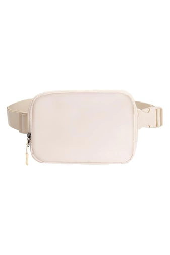 Borsetă Din Poliester Bej Impermeabilă Buzunar Antifurt Curea Reglabilă Bonluo 21*12,5cm