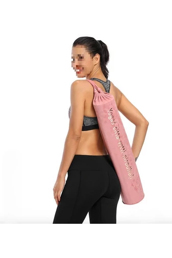 Geantă Pentru Saltea De Yoga Din Material Imitație De Piele Întoarsă Albastru Deschis Sport, Fitness Bonluo 75*15*15cm