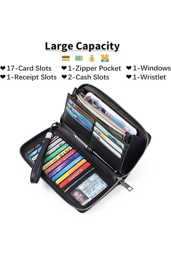 Portofel Damă Multifuncțional  Bej Din PU Cu Fermuar Și Curea de Mână 22x12x3 cm Bonluo