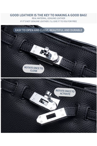 Geantă Crossbody Din Piele Naturală Cu Design Practic Și Curea Reglabilă Bonluo 22*17,5*7cm
