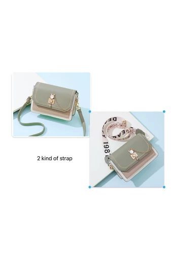 Geantă Crossbody Elegantă Neagră Bonluo Din PU Cu Două Tipuri De Bretele 14*21*8cm
