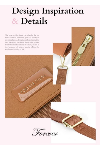 Geantă Crossbody Mini Multifuncțională Din PU Roz Bonluo Design Elegant 19*12,5*6cm