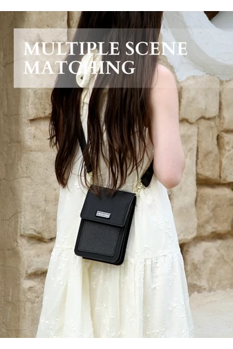 Geantă Crossbody Mini Multifuncțională Din PU Roz Bonluo Design Elegant 19*12,5*6cm