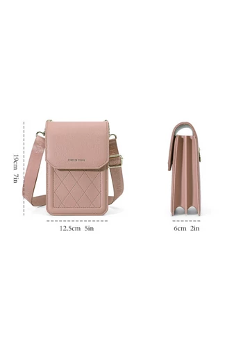 Geantă Crossbody Mini Din PU Negru Bonluo Cu Design Practic Și Curea Reglabilă 19*12,5*6cm