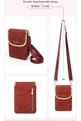 Geantă Crossbody Multifuncțională Neagră Bonluo Design Compact Elegant 20*13*6cm