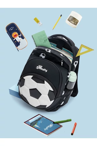 Rucsac Ergonomic Bonluo Pentru Copii Design Fotbal Material Tesătura Oxford impermeabil Dimensiune (40*29*19cm)