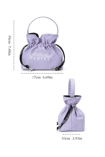 Geanta De Mana Mini Impermeabilă Bonluo Violet Deschis Design Modern Cu Curea Reglabilă 19*17*10cm