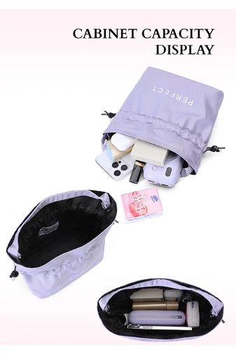 Geanta De Mana Mini Impermeabilă Bonluo Violet Deschis Design Modern Cu Curea Reglabilă 19*17*10cm