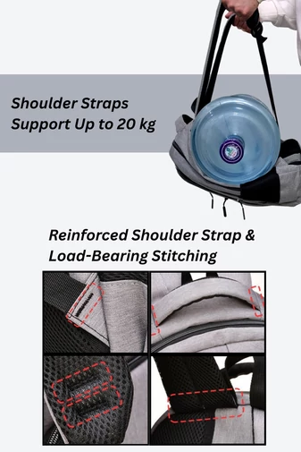 Rucsac Multifuncțional Din Țesătură Oxford Impermeabil Și Rezistent Cu Spațiu USB Negru 47*33*17cm
