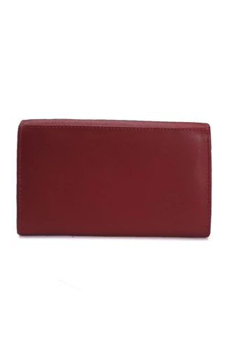 Portofel Damă Din Piele Naturală Cu Etichetă RFID Roșu Bellugio 15*10* 3.5cm
