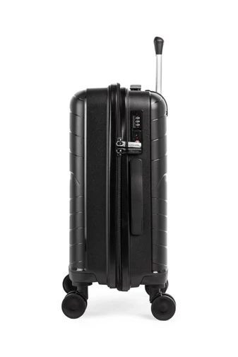 Troler De Cabină Ormi Negru Polipropilen De Calitate Premium Extrem De Rezistent Cu Roți Detașabile 53*35*20cm