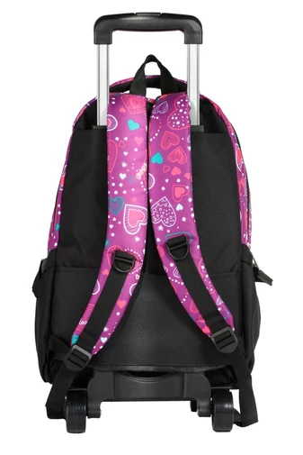 Aoking Rucsac Violet Cu Model Inimioare Pe Roți  Dimensiuni 47*32*21cm