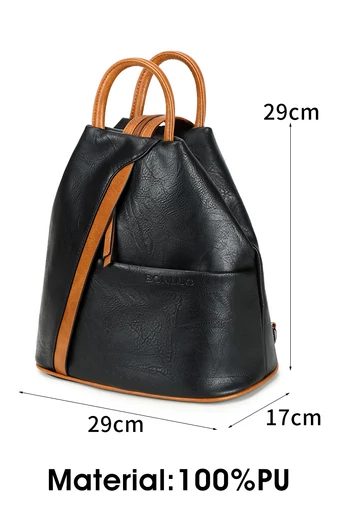 Rucsac 2În1 Geantă De Umăr Dama Alb Bonluo Din Piele PU De Dimesiunea 29*29*17cm