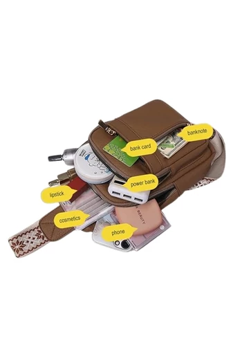 Geantă Crossbody Damă Din PU Cu Multiple Compartimente Verde Mentă 30*18*6cm