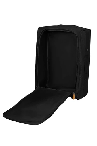 Troler De Cabina Wizzair Ryanair Cu Pereți Moi Rezistenți Cu 2 Roți Rovicky Negru 50*40*20*cm