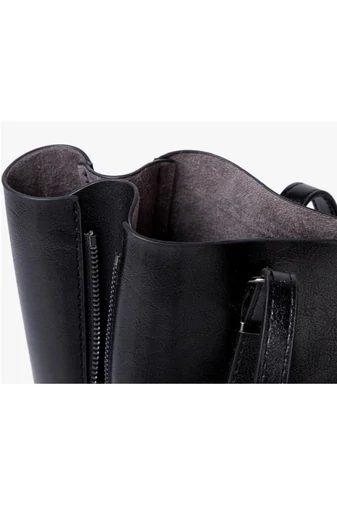 Geantă De Umăr Din PU Cu Compartimente Multiple Maro Coniac 28*32*13cm