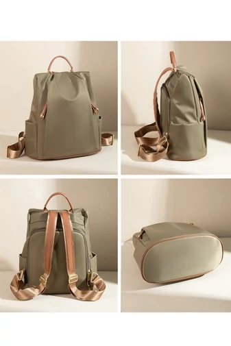 Rucsac Khaki Modern Din Poliester Impermeabil Elegant Și Practic 36*16*34cm