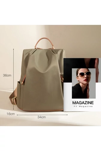 Rucsac Khaki Modern Din Poliester Impermeabil Elegant Și Practic 36*16*34cm